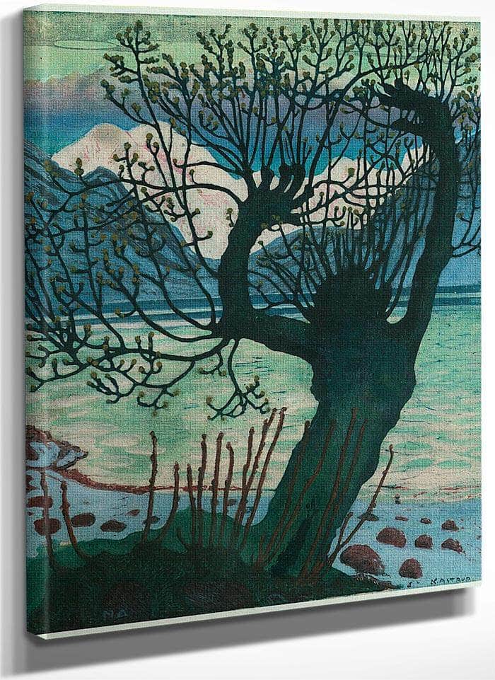 Spring Night And Willow By Nicolai Astrup Fine Art Print