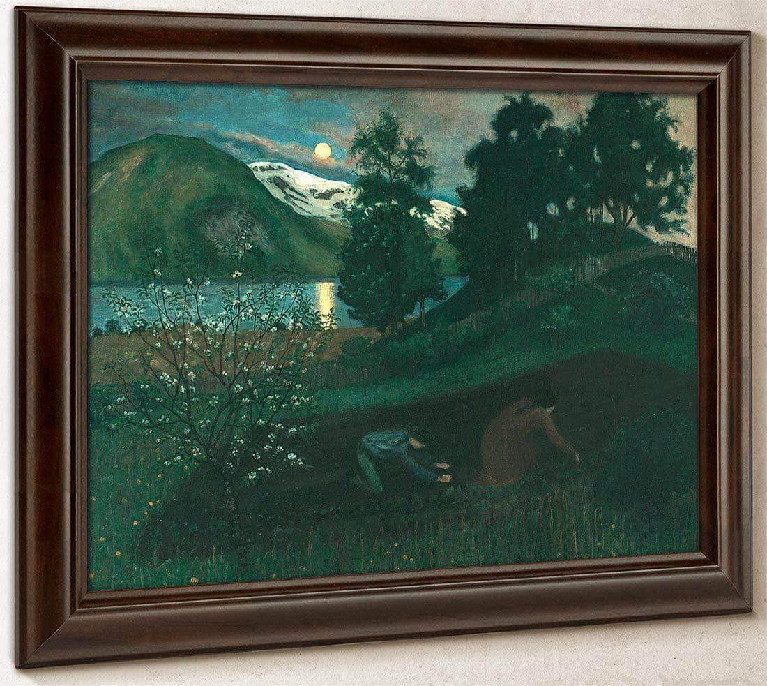 Spring Night In The Garden 1 By Nicolai Astrup Fine Art Print