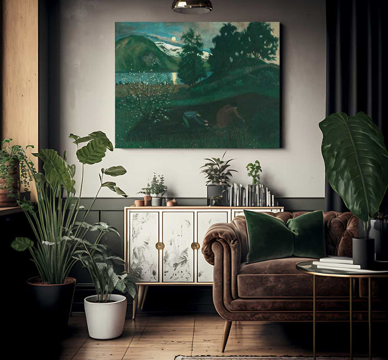 Spring Night In The Garden 1 By Nicolai Astrup Fine Art Print