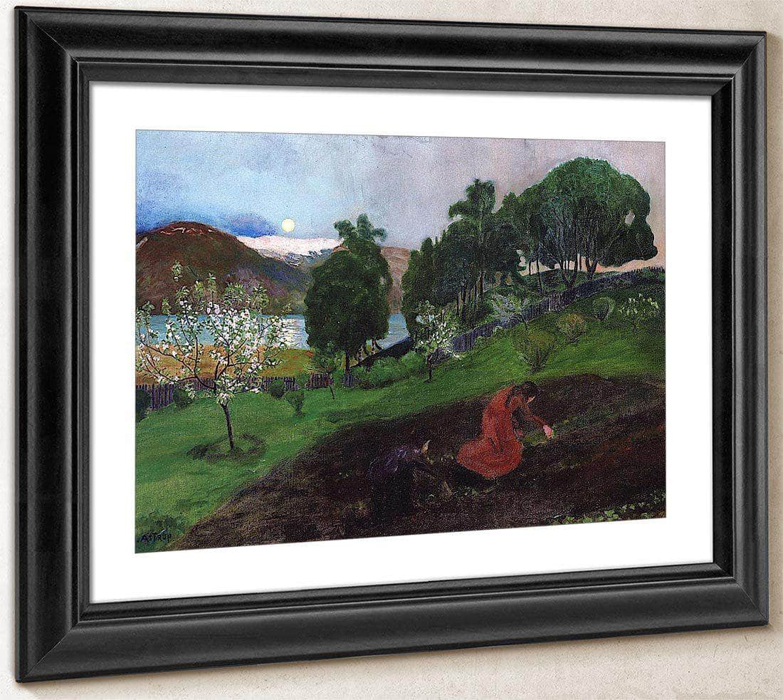 Spring Night In The Garden By Nicolai Astrup Fine Art Print
