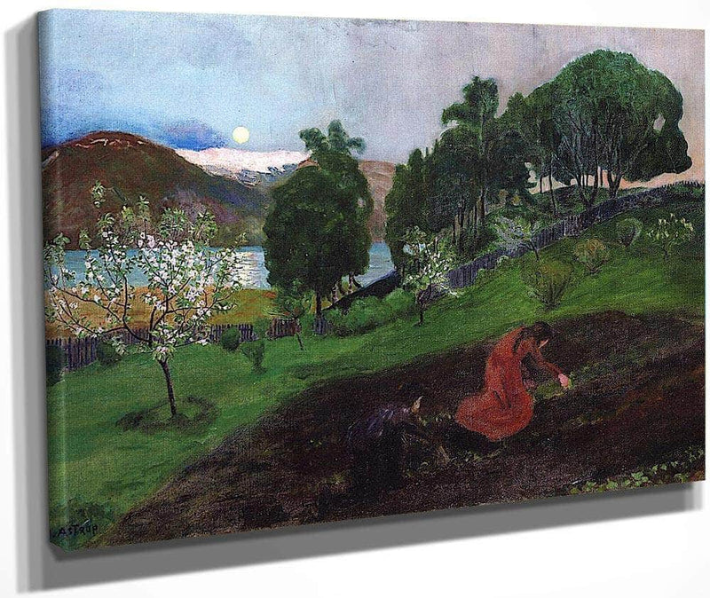 Spring Night In The Garden By Nicolai Astrup Fine Art Print