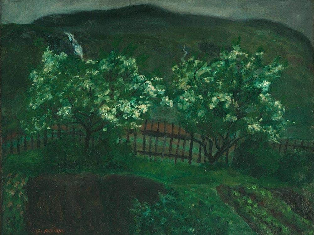 Spring Rain And Cherries By Nicolai Astrup Fine Art Print