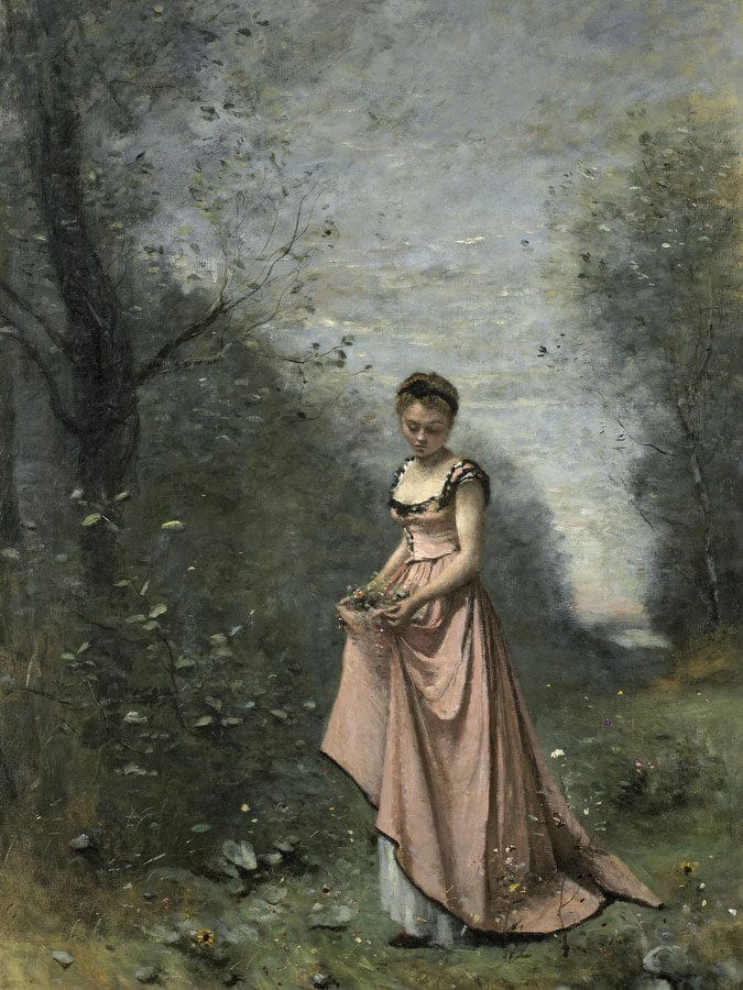 Springtime Of Life By Jean Baptiste Camille Corot Fine Art Print
