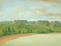 Square Hills, 1200 Miles Above St. Louis By George Catlin Fine Art Print