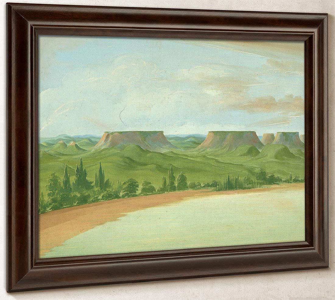 Square Hills, 1200 Miles Above St. Louis By George Catlin Fine Art Print