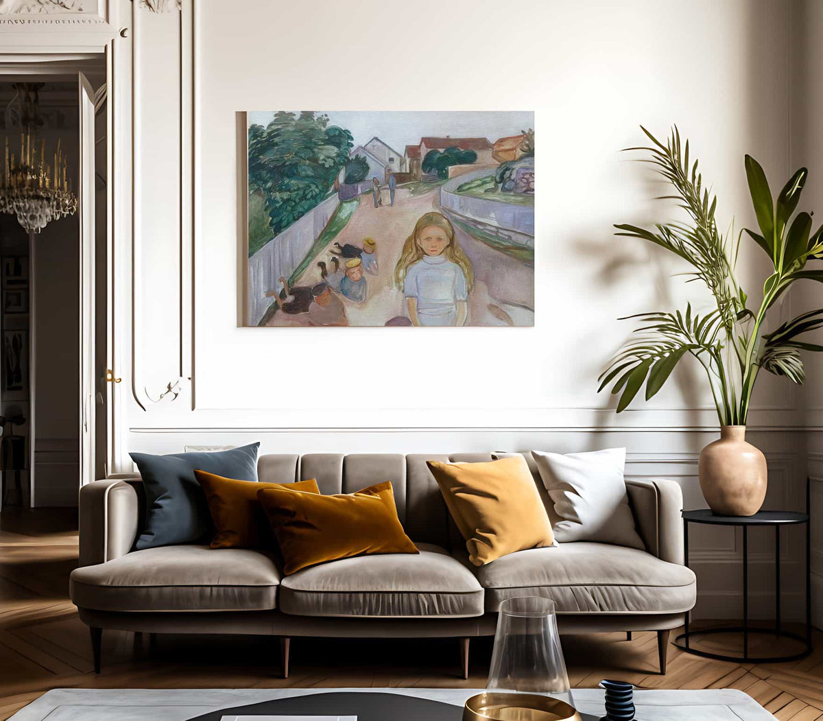 Sreet In Asgardstrand1902 By Edvard Munch Fine Art Print