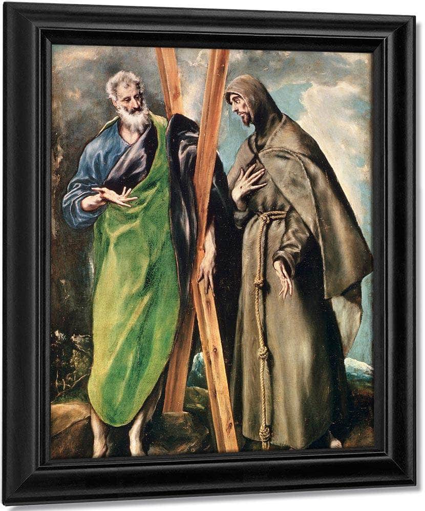 Ss. Andrew And Francis Of Assisi By El Greco Fine Art Print