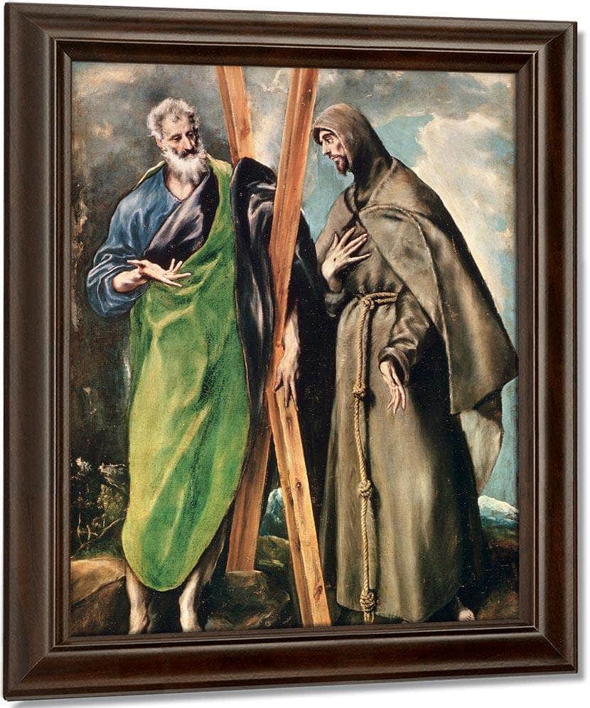 Ss. Andrew And Francis Of Assisi By El Greco Fine Art Print