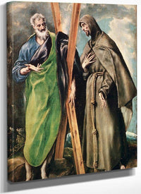 Ss. Andrew And Francis Of Assisi By El Greco Fine Art Print