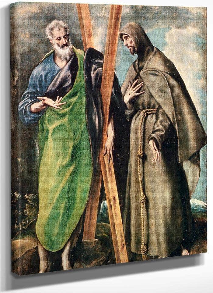 Ss. Andrew And Francis Of Assisi By El Greco Fine Art Print