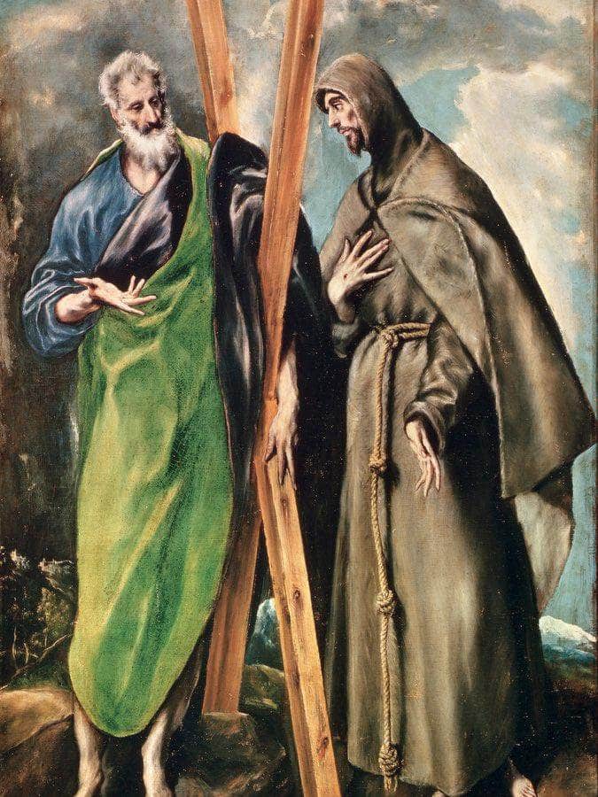 Ss. Andrew And Francis Of Assisi By El Greco Fine Art Print