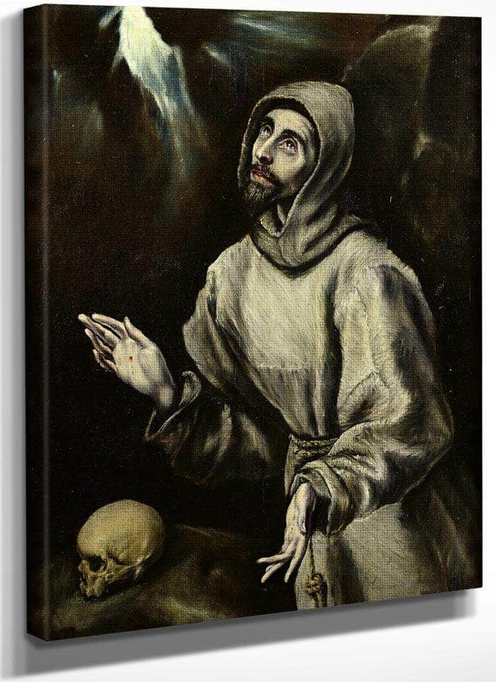 St. Francis Of Assisi Receiving The Stigmata By El Greco Fine Art Print