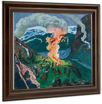 St. Hansbål (Also Known As Midsummer Bonfire) By Nicolai Astrup Fine Art Print