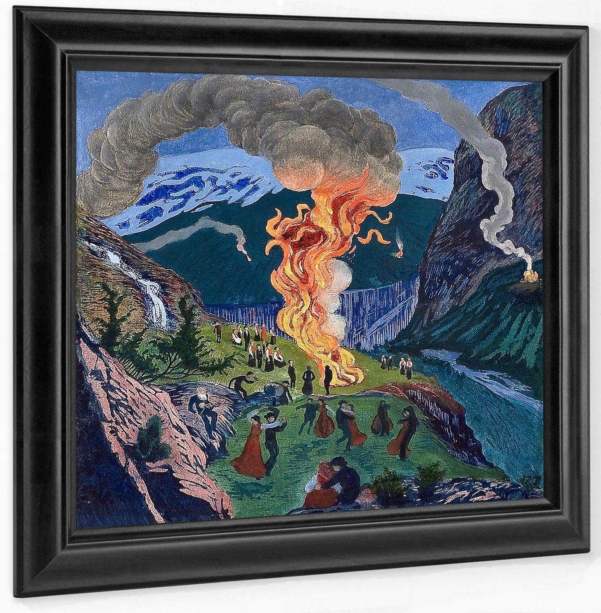 St. Hansbål (Also Known As Midsummer Night Bonfire) By Nicolai Astrup Fine Art Print