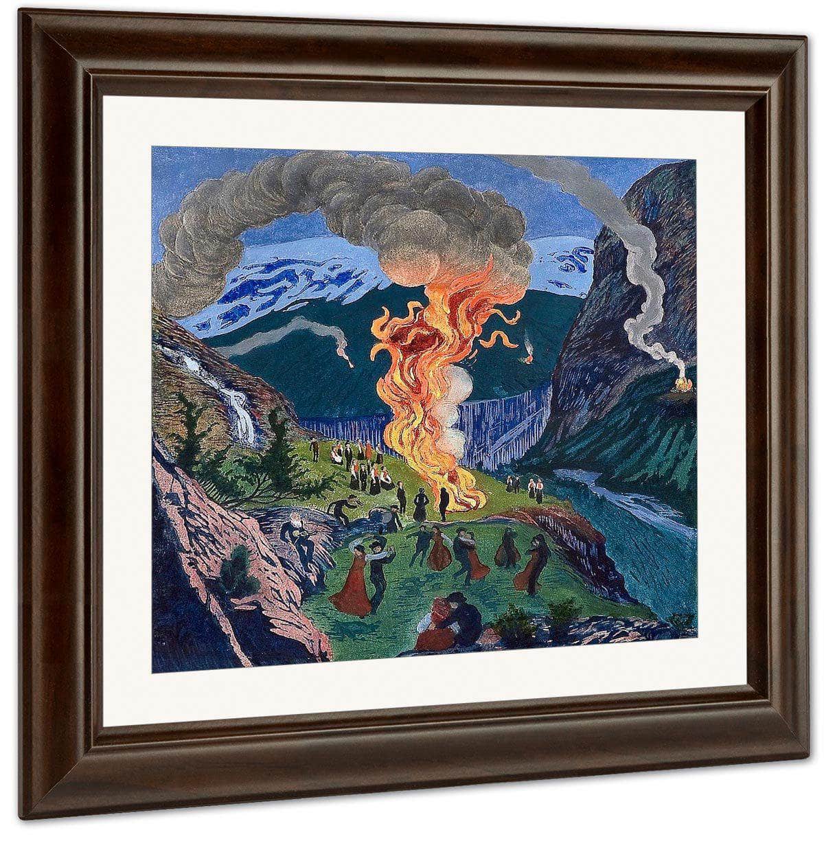 St. Hansbål (Also Known As Midsummer Night Bonfire) By Nicolai Astrup Fine Art Print