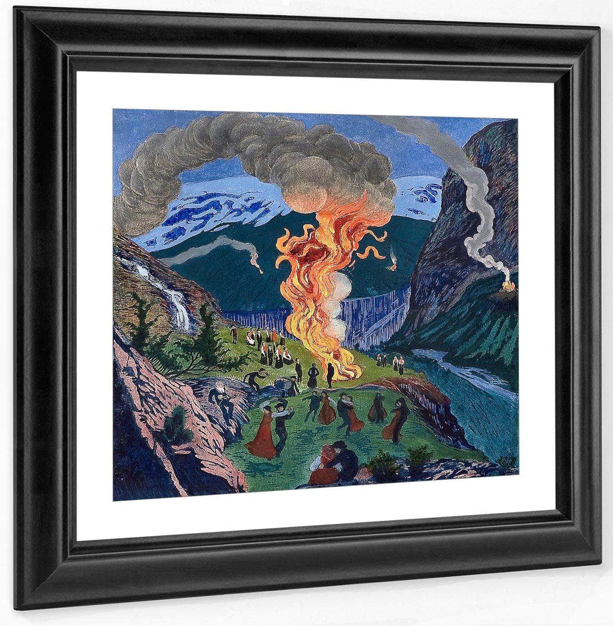 St. Hansbål (Also Known As Midsummer Night Bonfire) By Nicolai Astrup Fine Art Print