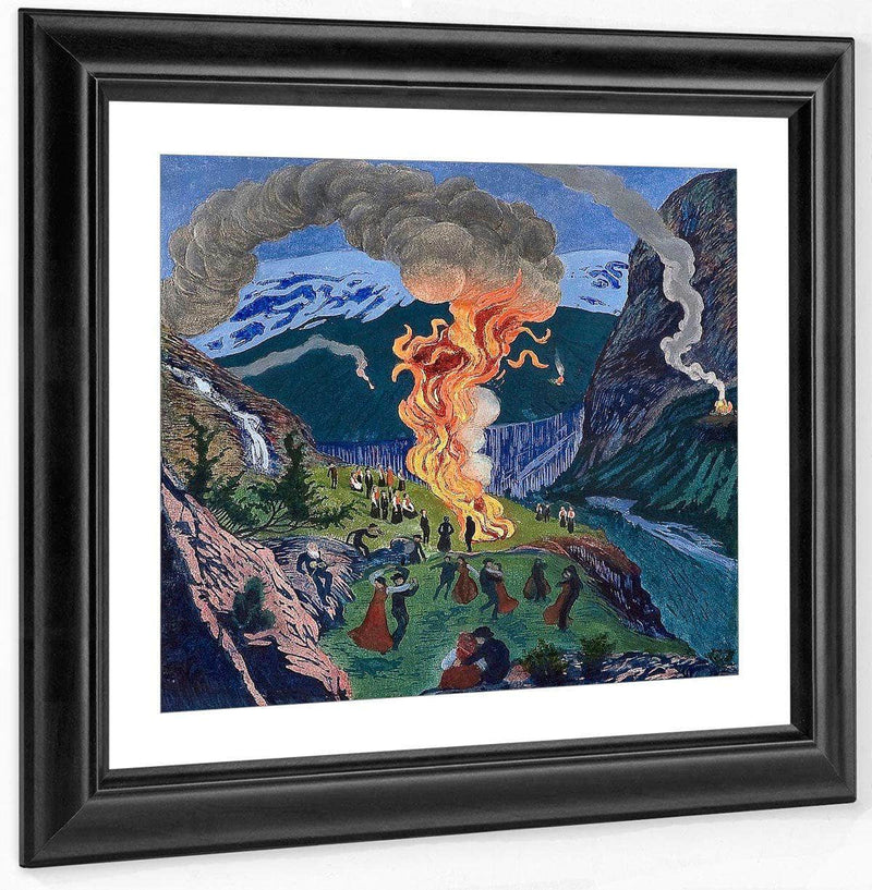 St. Hansbål (Also Known As Midsummer Night Bonfire) By Nicolai Astrup Fine Art Print