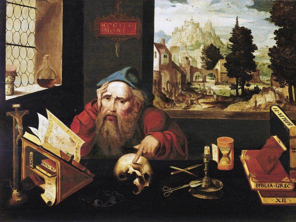 St. Jerome In His Study By Joos Van Cleve Fine Art Print