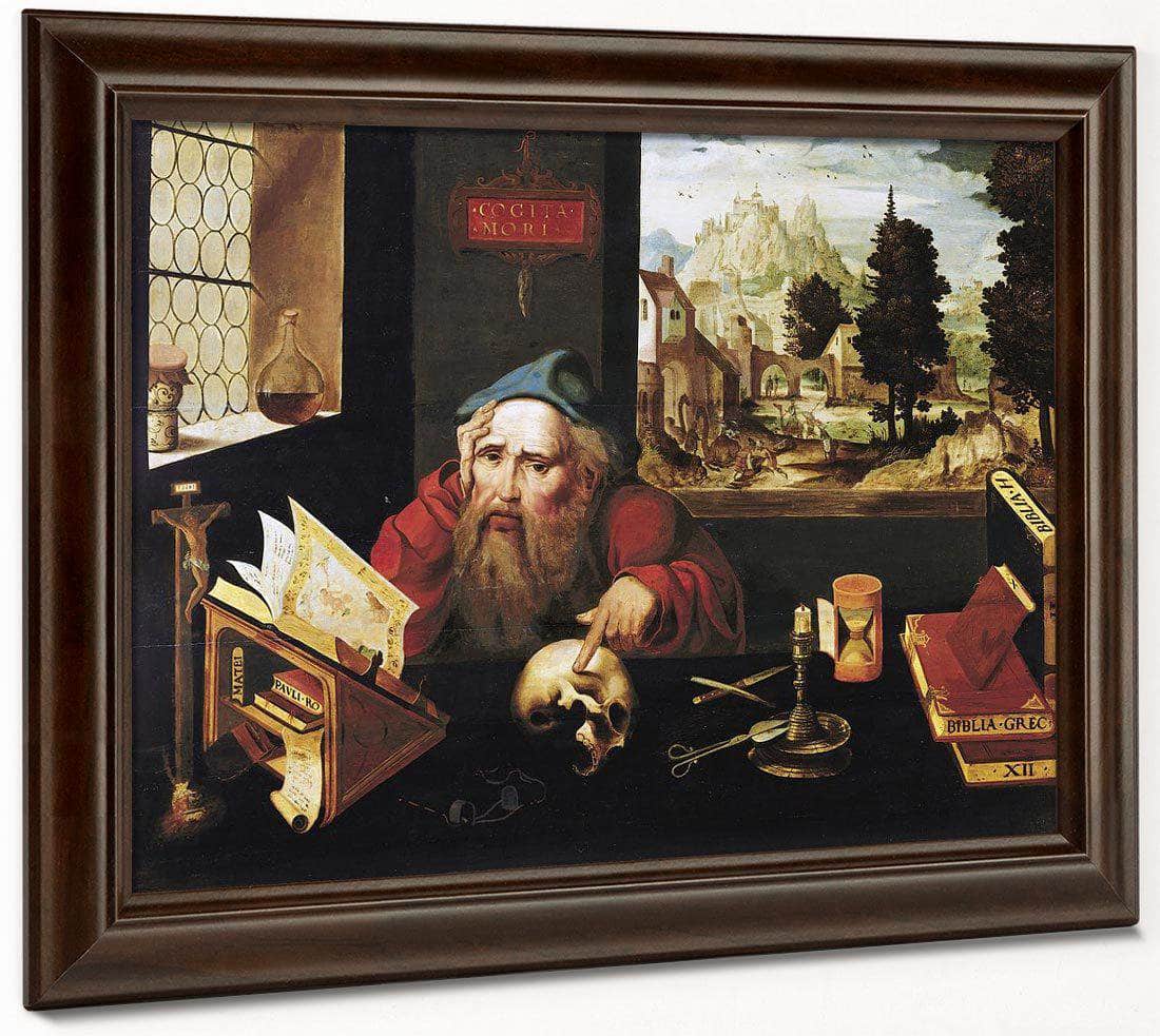 St. Jerome In His Study By Joos Van Cleve Fine Art Print