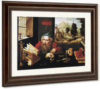 St. Jerome In His Study By Joos Van Cleve Fine Art Print