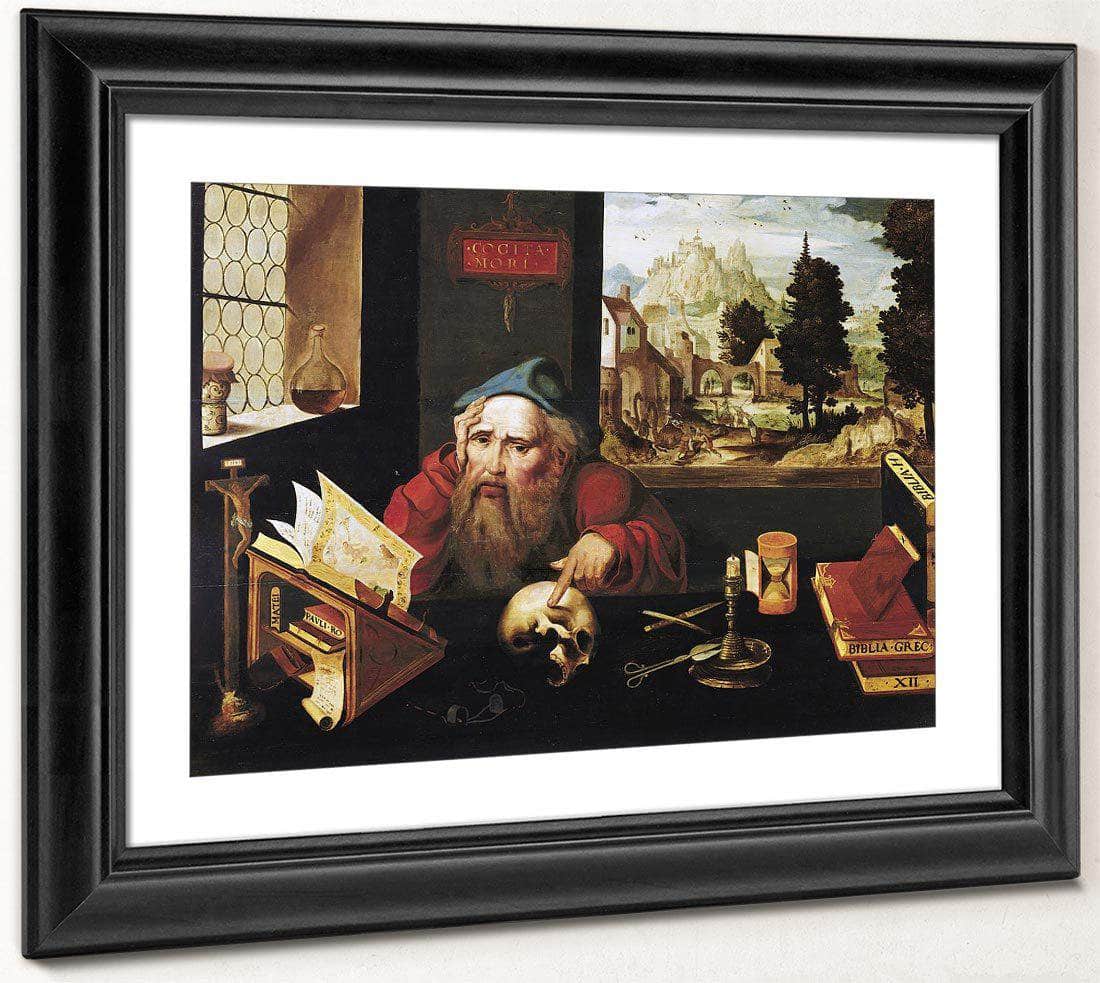 St. Jerome In His Study By Joos Van Cleve Fine Art Print