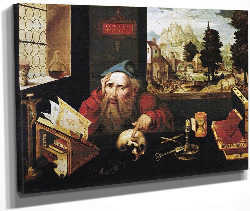 St. Jerome In His Study By Joos Van Cleve Fine Art Print
