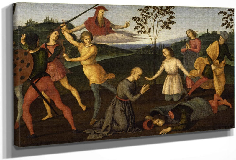 St. Jerome Saving Sylvanus And Punishing The Heretic Sabianus By Raphael Fine Art Print