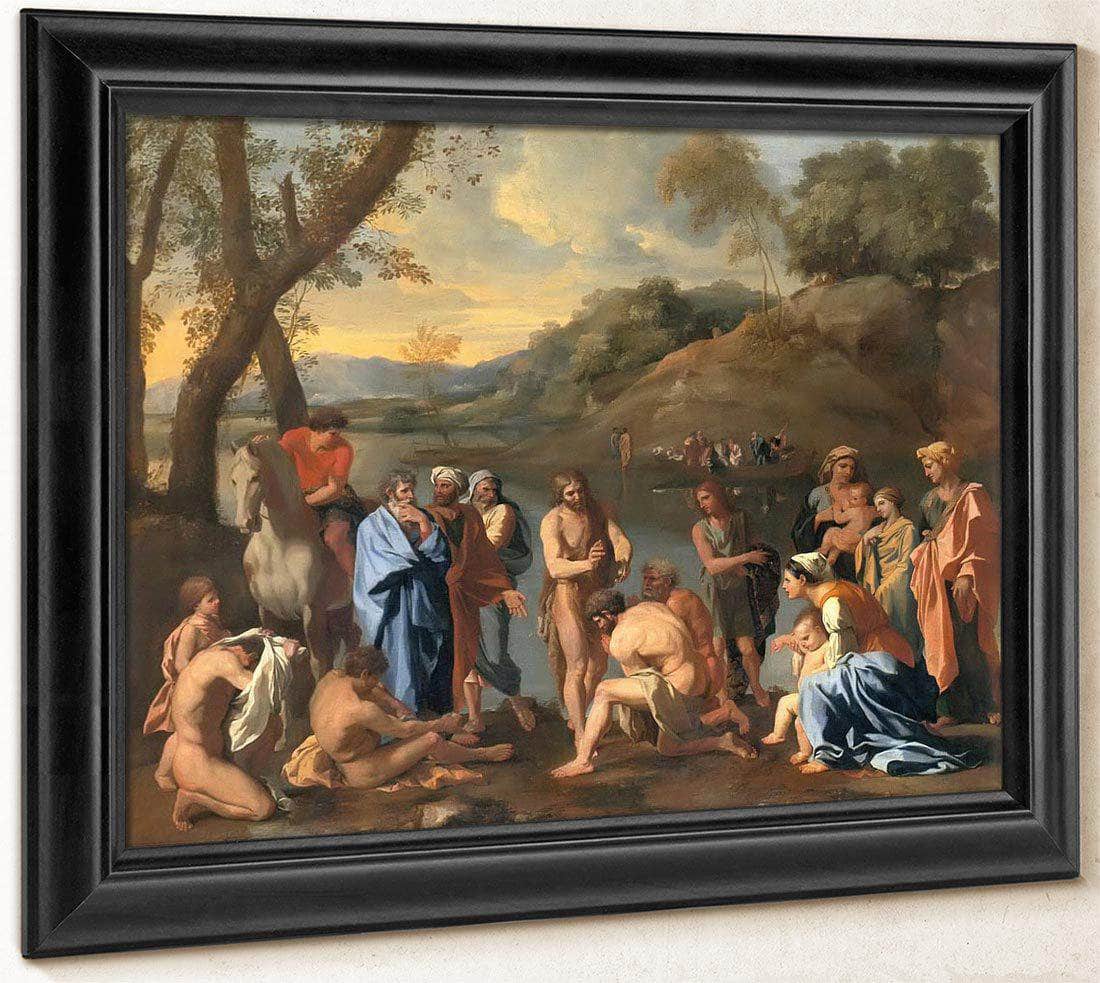 St John Baptising The People By Nicholas Poussin Fine Art Print