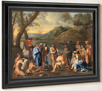 St John Baptising The People By Nicholas Poussin Fine Art Print