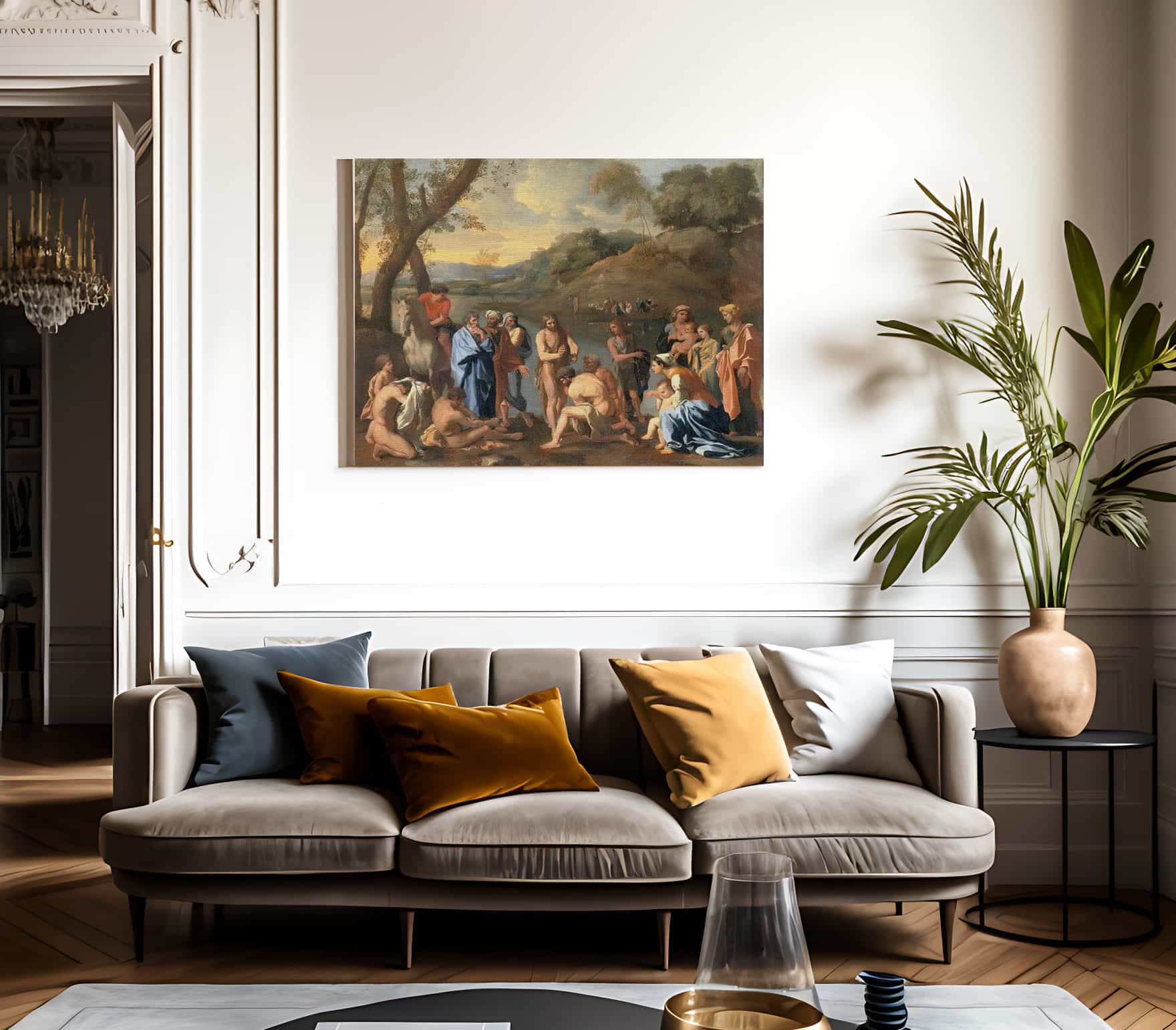 St John Baptising The People By Nicholas Poussin Fine Art Print