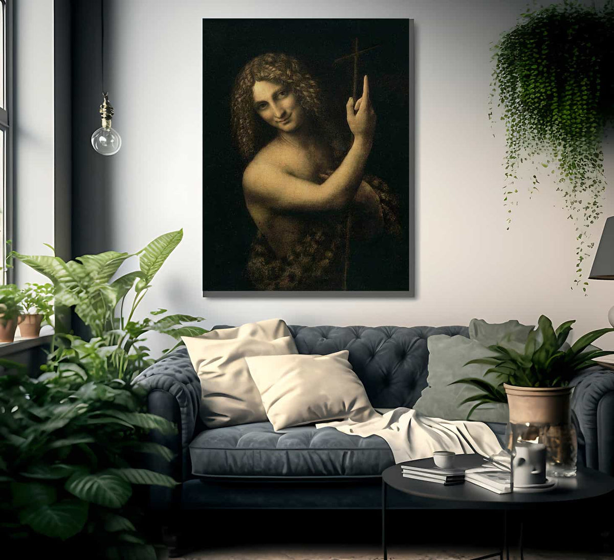 St. John The Baptist By Leonardo Da Vinci Fine Art Print