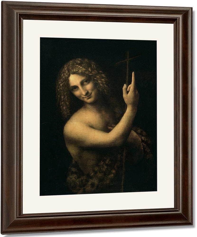 St. John The Baptist By Leonardo Da Vinci Fine Art Print