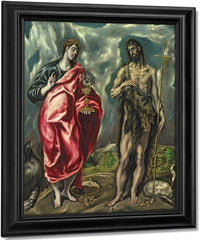St John The Evangelist And St. John The Baptist By El Greco Fine Art Print