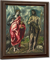 St John The Evangelist And St. John The Baptist By El Greco Fine Art Print