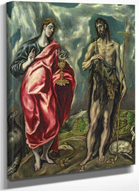 St John The Evangelist And St. John The Baptist By El Greco Fine Art Print