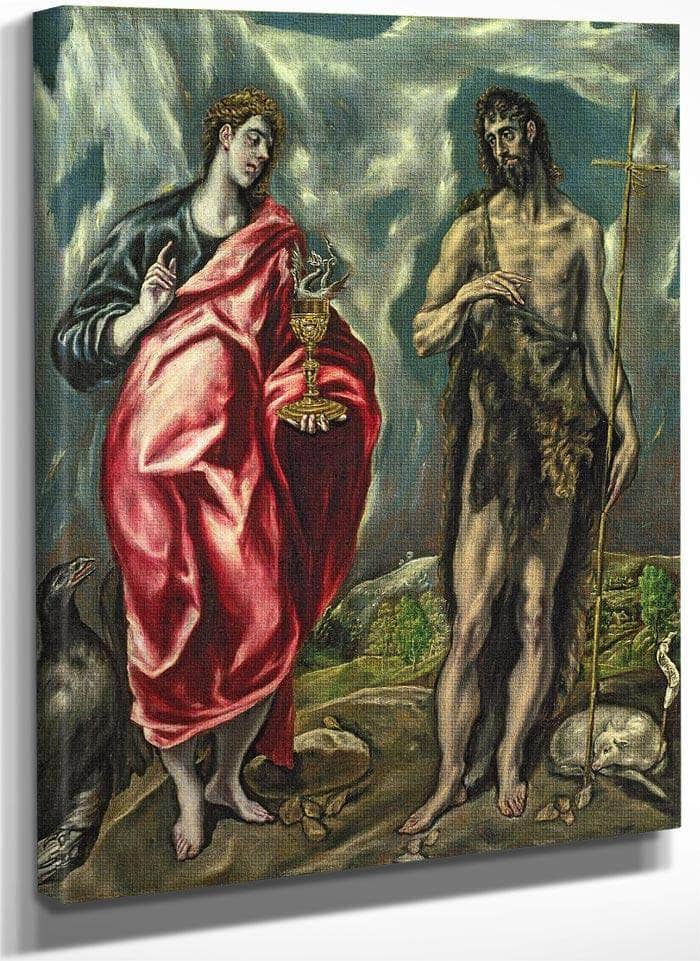 St John The Evangelist And St. John The Baptist By El Greco Fine Art Print