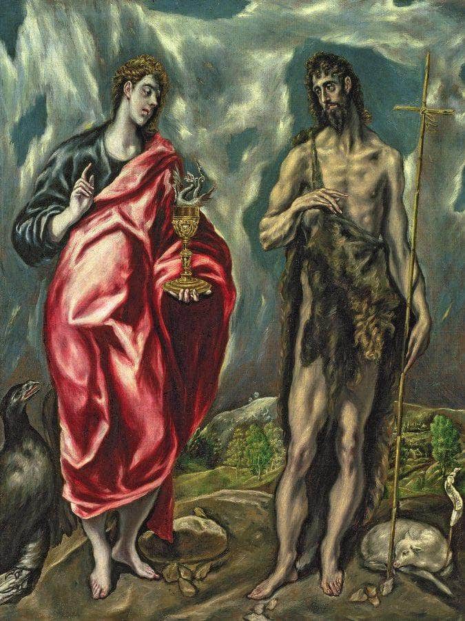 St John The Evangelist And St. John The Baptist By El Greco Fine Art Print