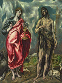 St John The Evangelist And St. John The Baptist By El Greco Fine Art Print