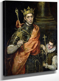 St. Louis (1215 70) And His Page By El Greco Fine Art Print