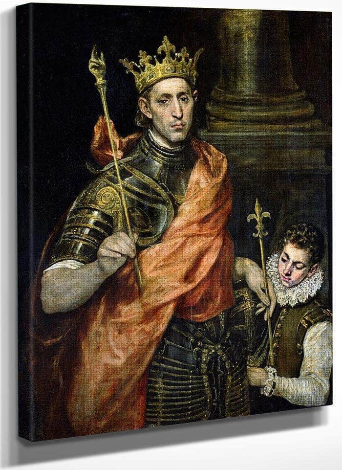 St. Louis (1215 70) And His Page By El Greco Fine Art Print