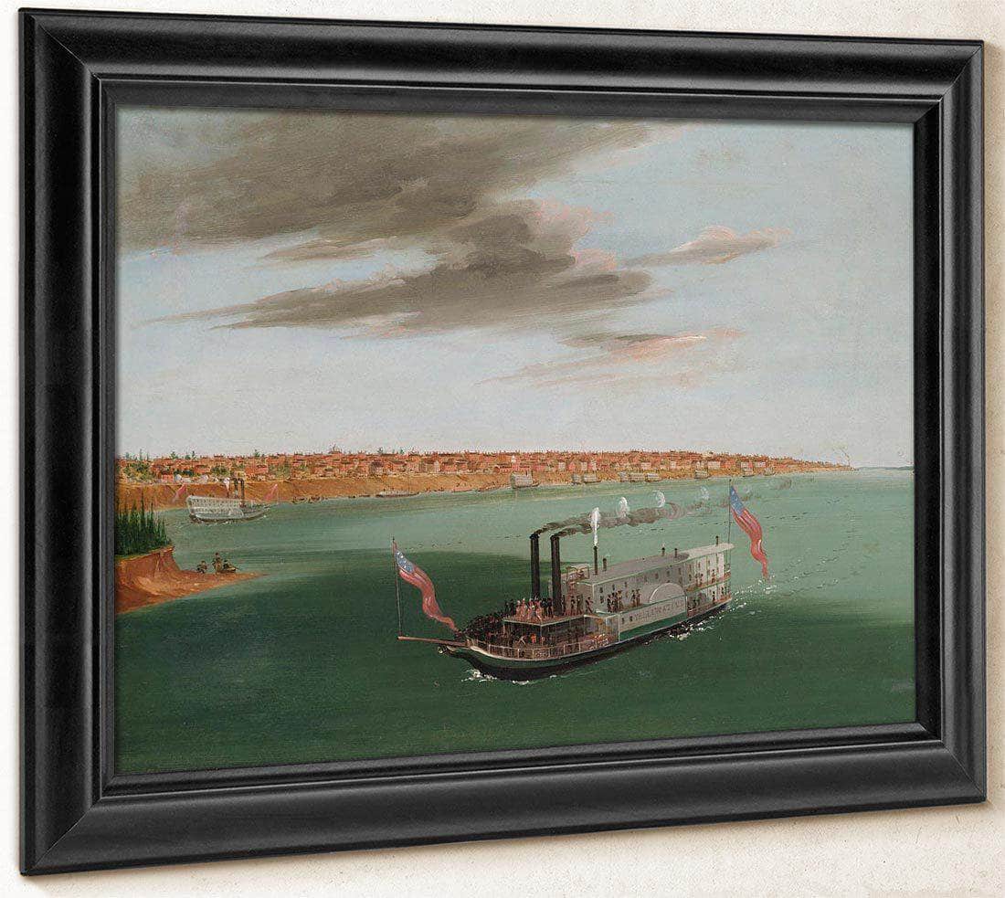 St. Louis From The River Below By George Catlin Fine Art Print