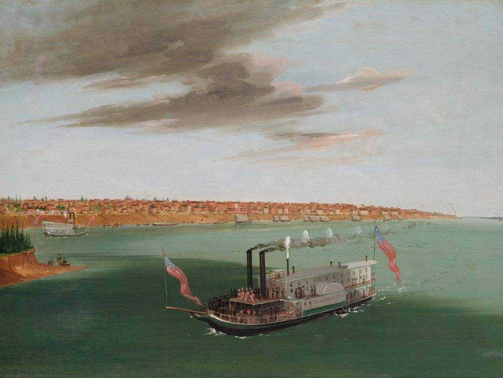 St. Louis From The River Below By George Catlin Fine Art Print