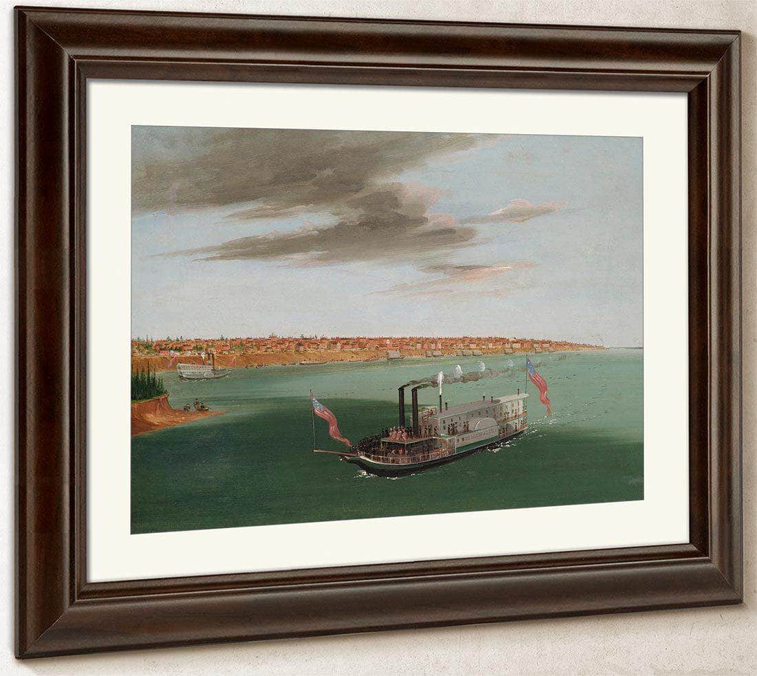 St. Louis From The River Below By George Catlin Fine Art Print