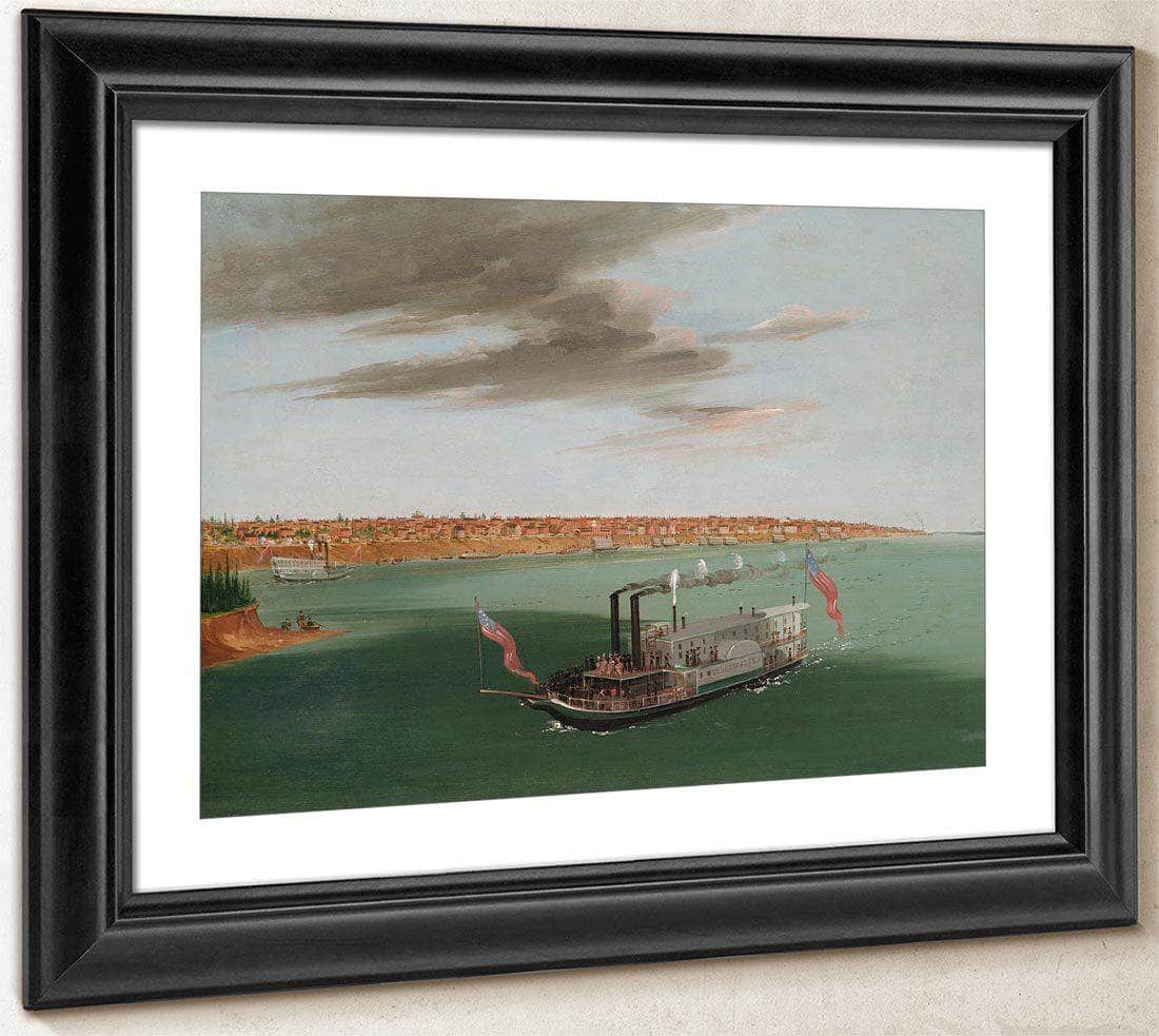 St. Louis From The River Below By George Catlin Fine Art Print
