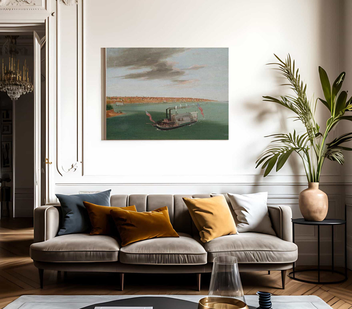 St. Louis From The River Below By George Catlin Fine Art Print