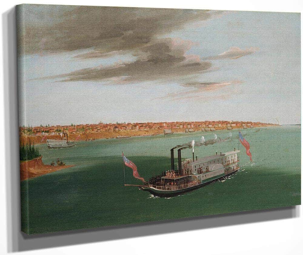 St. Louis From The River Below By George Catlin Fine Art Print