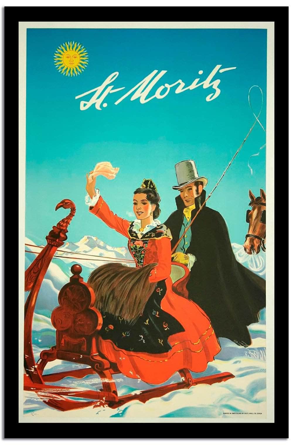 St. Moritg  Vintage Poster Fine Art Print