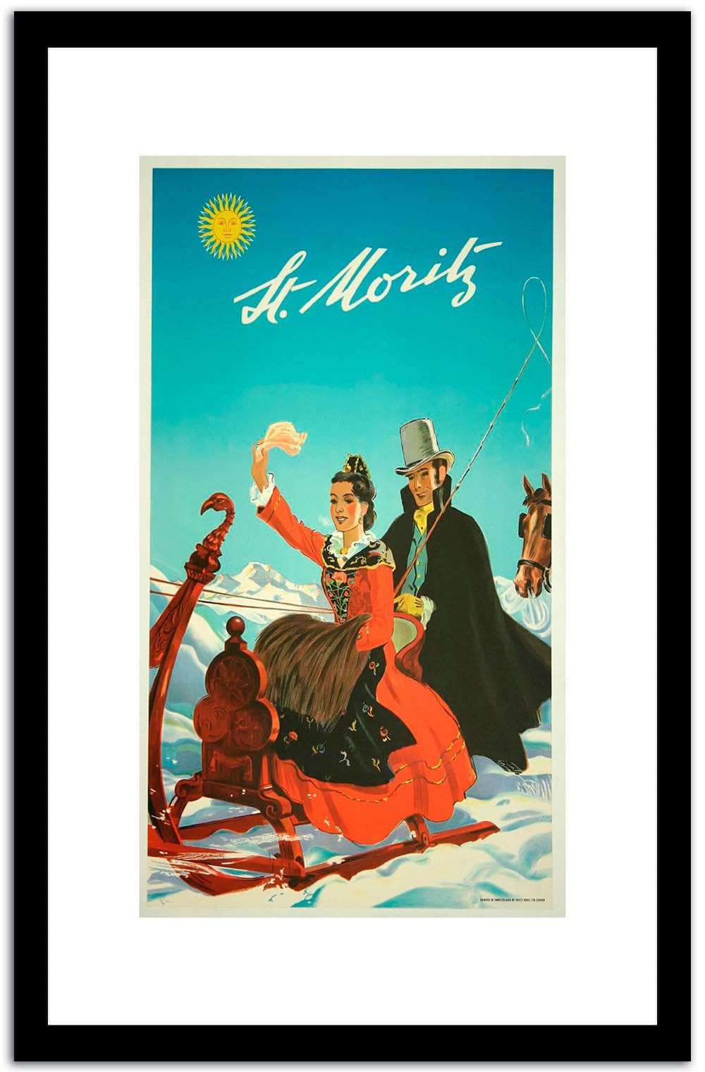 St. Moritg  Vintage Poster Fine Art Print