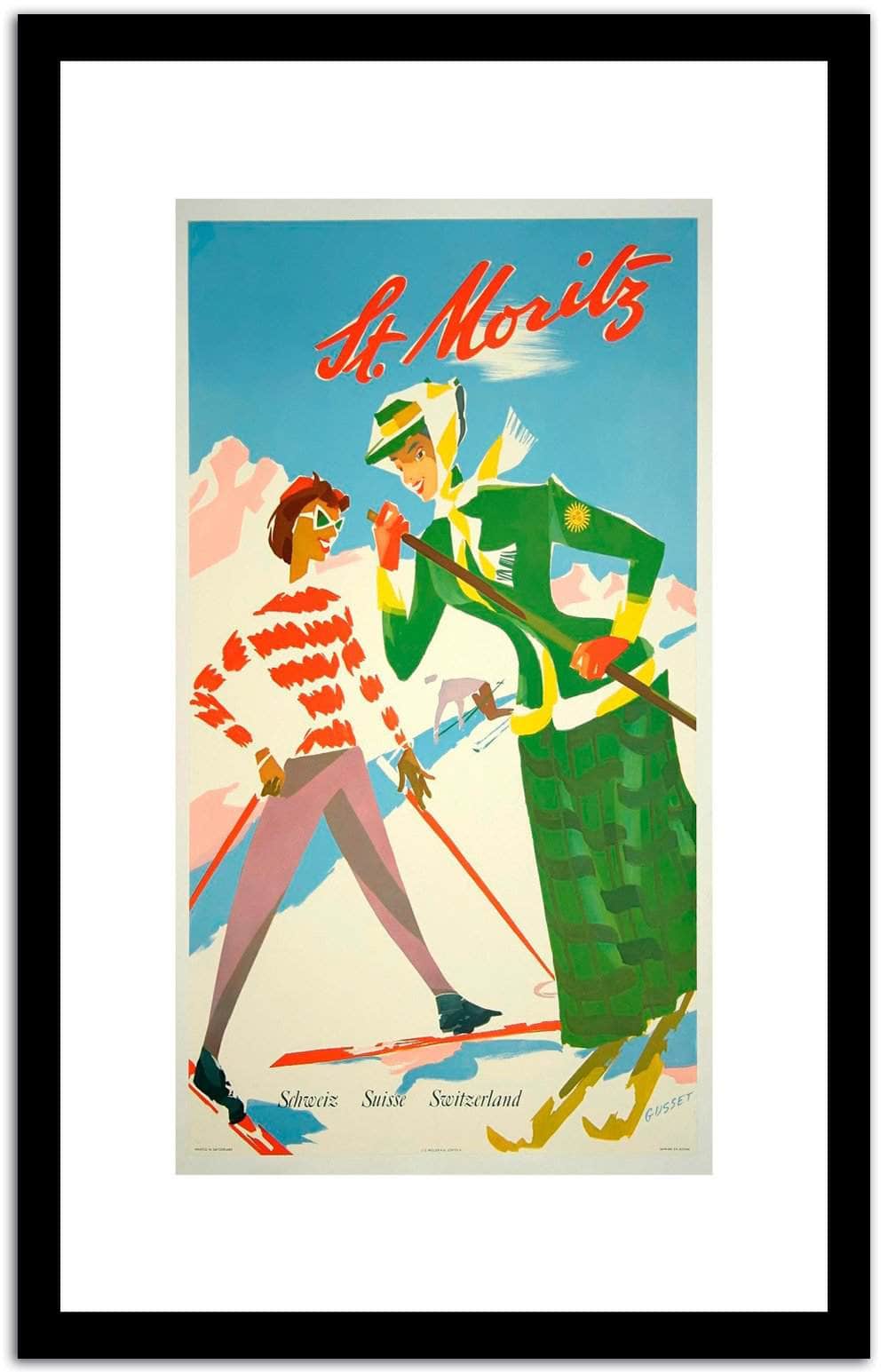 St. Moritz  Vintage Poster Fine Art Print