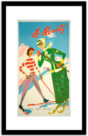 St. Moritz  Vintage Poster Fine Art Print